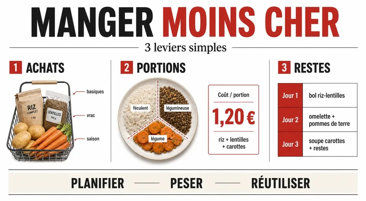 Manger pas cher : trois leviers pour réduire son budget alimentaire