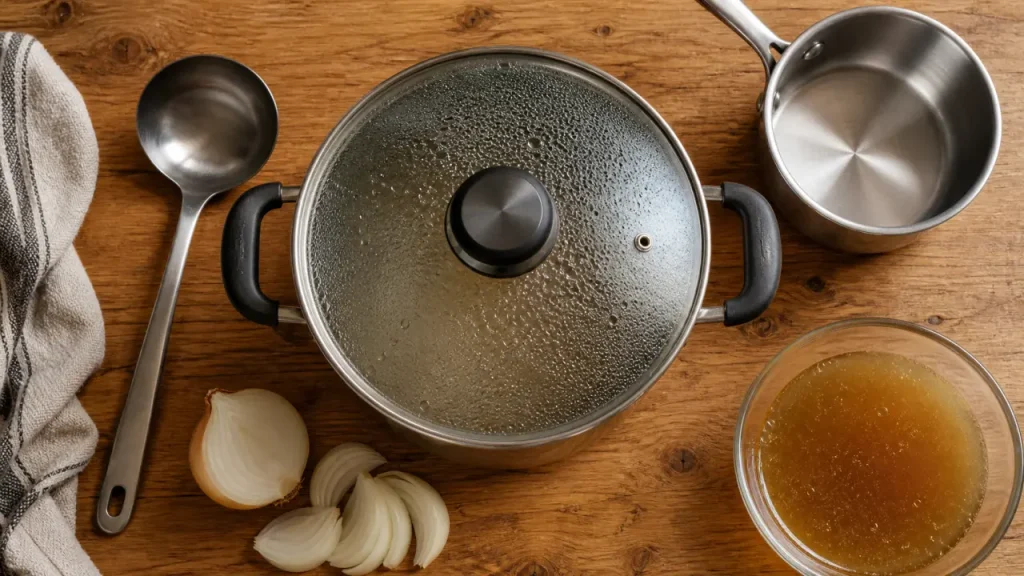 Faitout cuisine en inox brossé pour mijoter