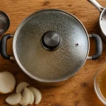 Faitout cuisine en inox brossé pour mijoter
