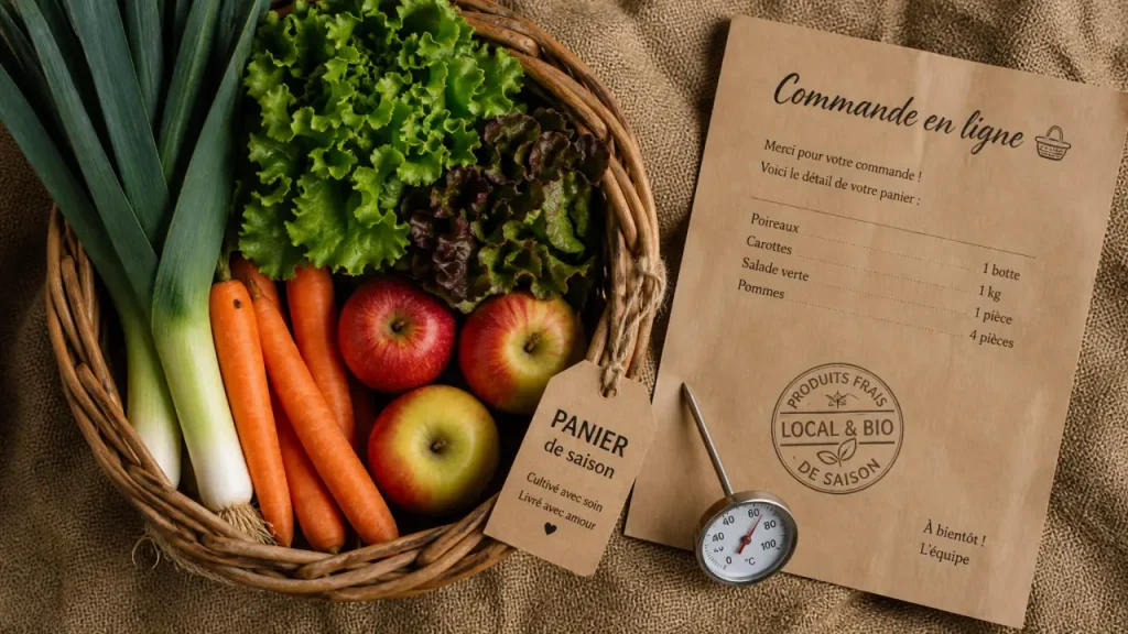 Les paniers du marché : panier fruits et légumes de saison à retirer le vendredi