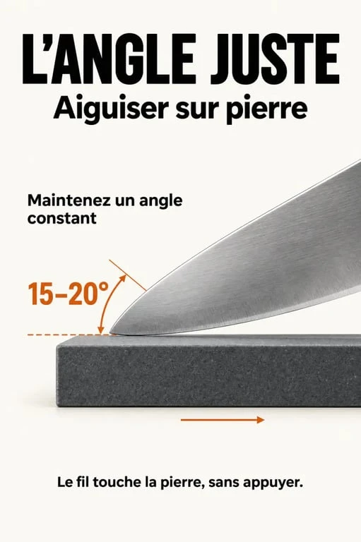 Technique d'entretien et affûtage des meilleurs couteaux de cuisine sur pierre