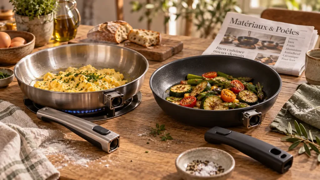 Meilleur poeles : poêles inox et antiadhésive, saisie sans accrocher