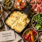 Recette raclette accompagnement : pommes de terre, charcuterie et condiments