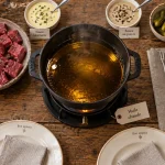 Huile pour la fondue : huile ambrée fumante pour fondue bourguignonne